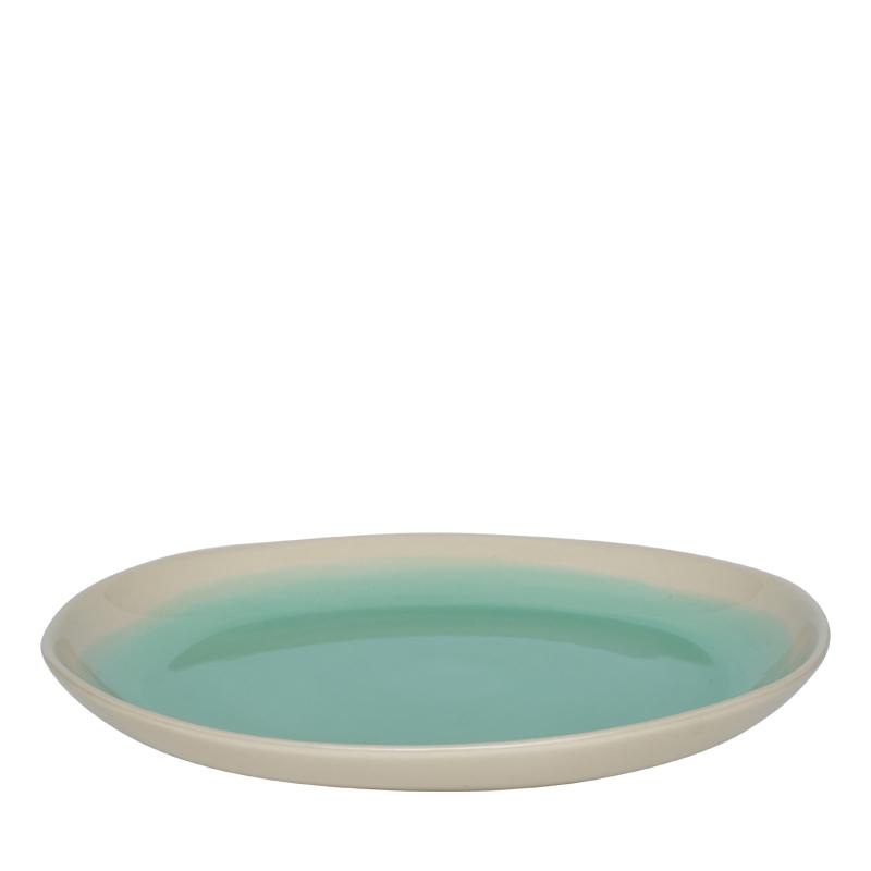 Home Republic Frühstücksteller türkis weiß