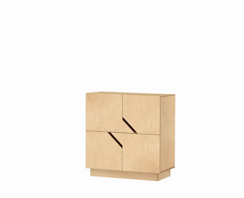 Kleine Kommode aus Holz mit Türen