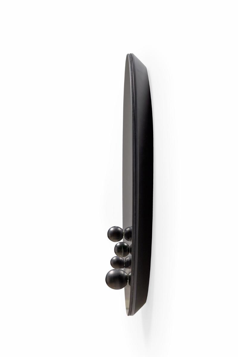 Wandspiegel rund schwarz modernes Design kaufen