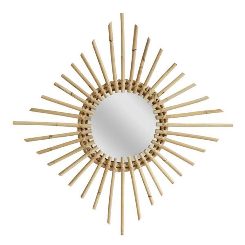 HK Living Rattanwandspiegel "Sqare"