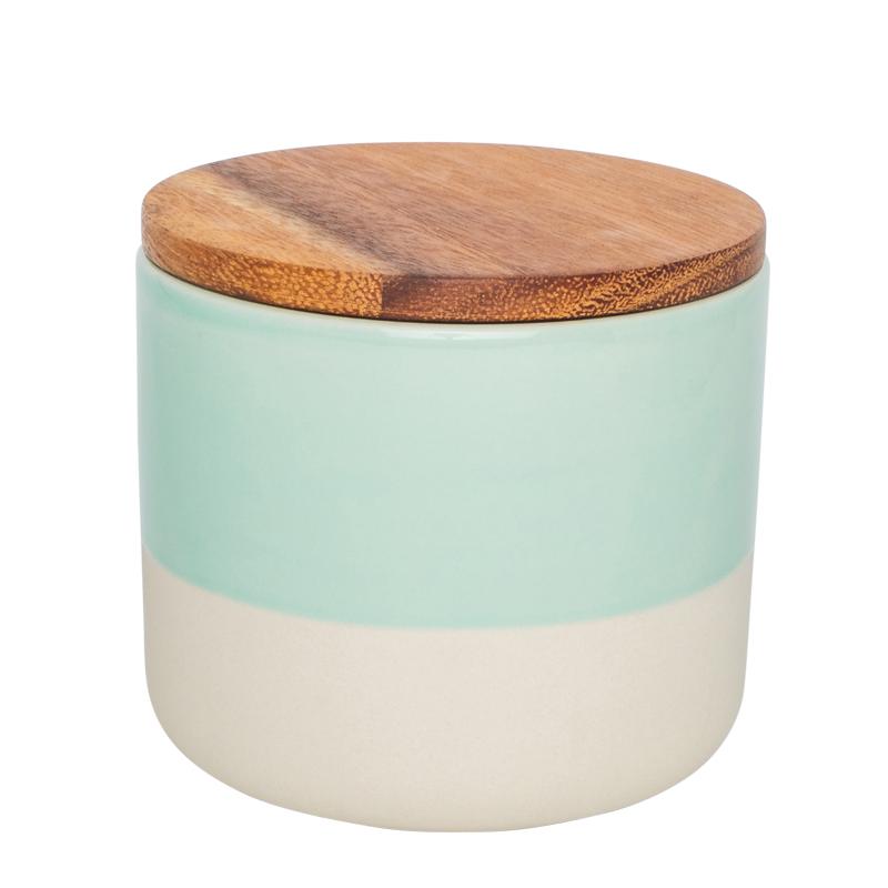 Home Republic Aufbewahrungsdose türkis mit Holzdeckel