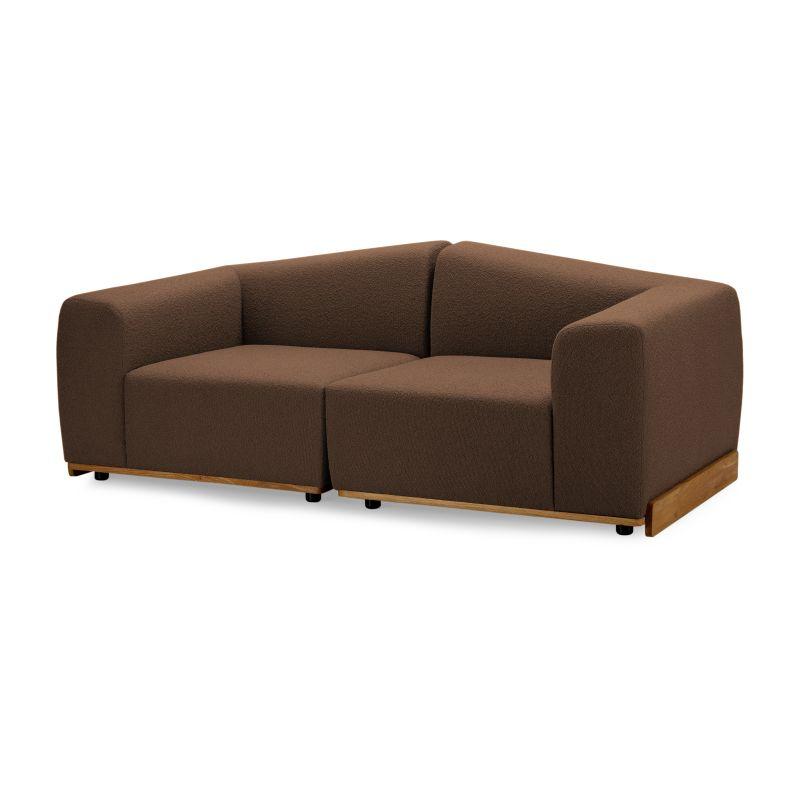 Designer-Sofa 2-Sitzer braun