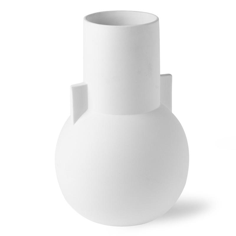 HK Living Vase matt white S