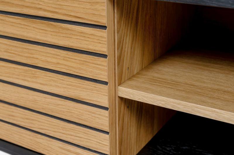 TV-Schrank nordisches Design Holz schwarz
