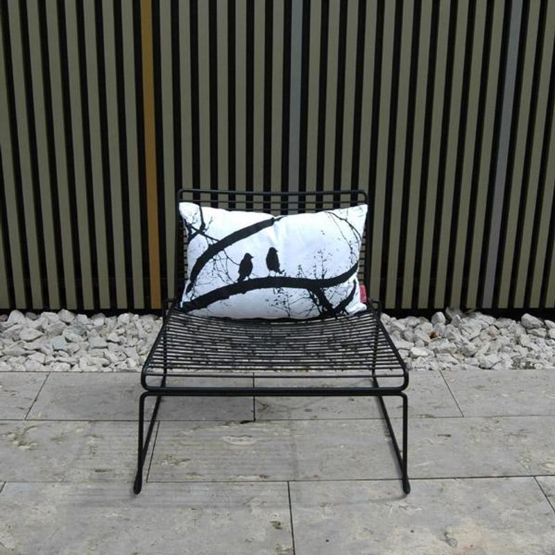 Lara Bim Baumwollkissen "Black Birds"