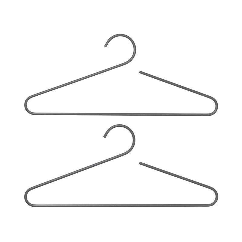 Garderobenbügel "Curl" 2er-Set steel gray