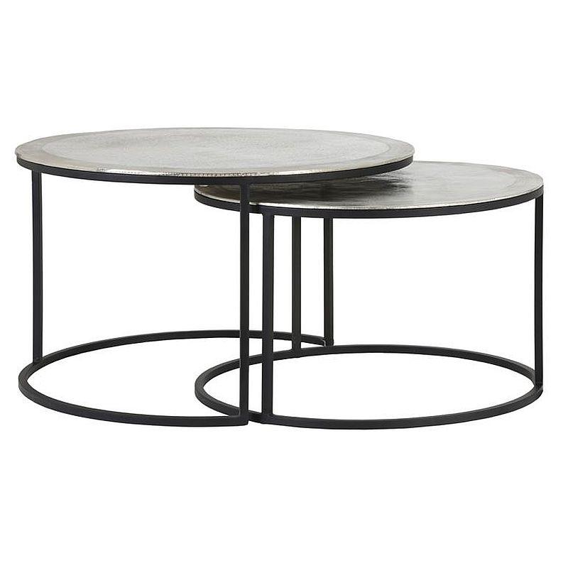 Litalca Couchtisch Set "Lirengo" - silber