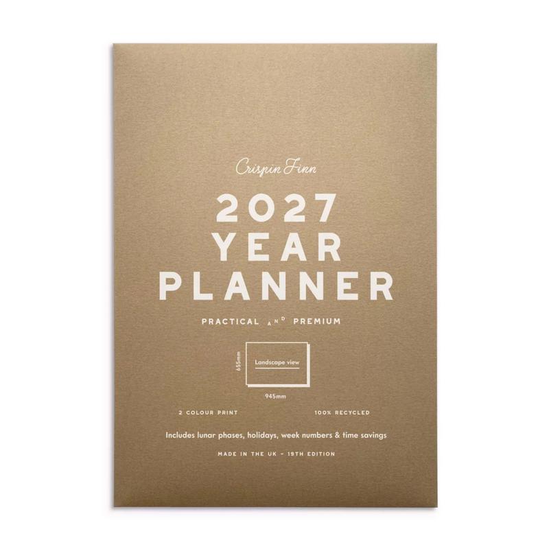 2027 Horizontaler Wandkalender / Year Planner Landscape | Design by Crispin Finn | Artikelnummer: crisp_horiz