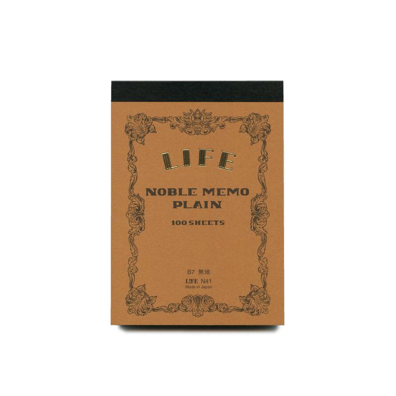 LIFE B7 Noble Memo Notizblock aus Japan  / Japanese B7 Noble memo pad by L!FE | A7 blanko / A7 plain | Artikelnummer: noble-memo-b7