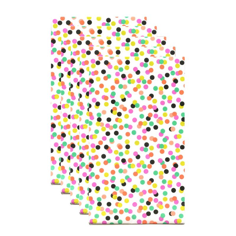 Gepunktete Blockbodenbeutel Bunt / Dotted Paper Bags | 1 Set à 5 Beutel / Pack of 5 Paper Bags | Artikelnummer: hop_beutel_punkte