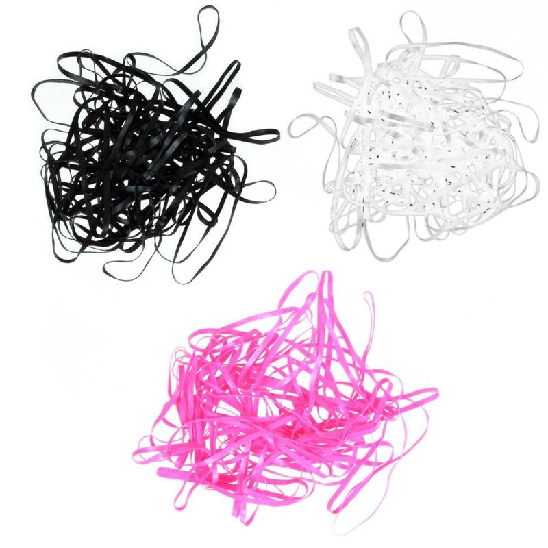 Gummibänder – Haushaltsgummis / Rubberbands  | Pink, 50 Stück / 50 pieces | Artikelnummer: laurel-pink-50