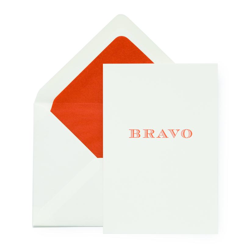 BRAVO – Glückwunschkarte Prägedruck / Congratulations Card | Prägedruck / Embossment | Artikelnummer: bravo