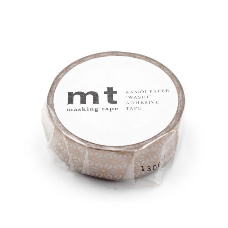 mt Masking Tape Asanoha Sinchu | Traditionelles Sternenmuster / traditional star pattern | Artikelnummer: MT01D214Z_gold