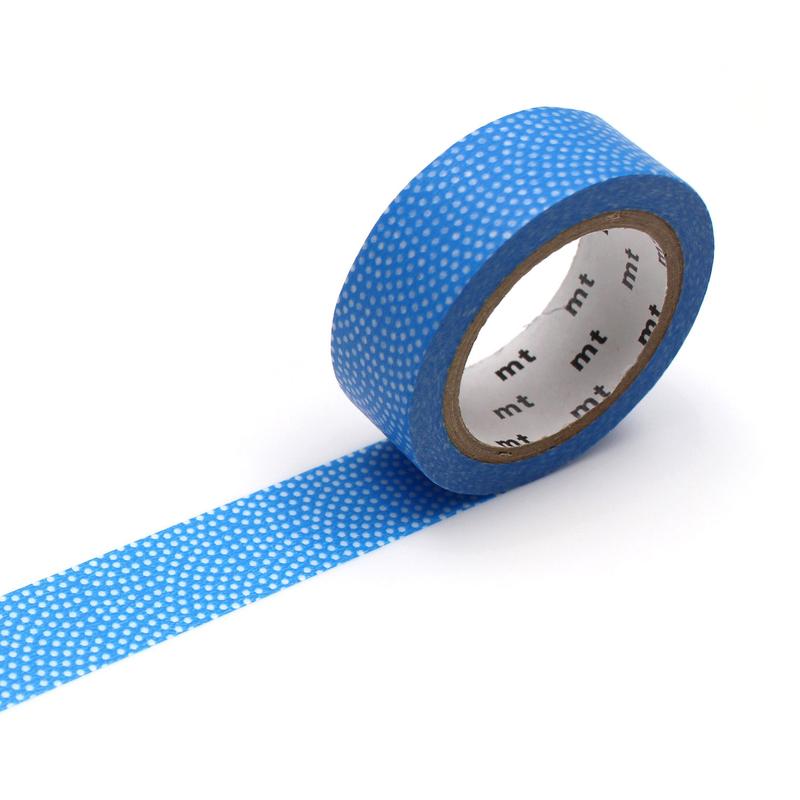 mt deco Masking Tape Samekomon Tsuyukusa | Traditionelles Haifischmuster / traditional shark pattern | Artikelnummer: MT01D466Z_samekomon_blau