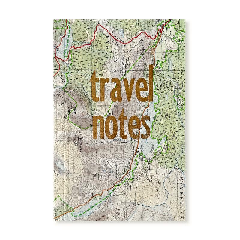 Travel Notes Notizbuch aus Landkarten / Notebook with vintage Map Cover |  | Artikelnummer: notes_V006