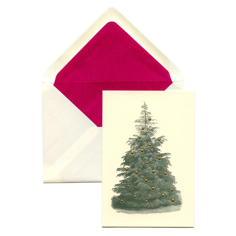 Großer Tannenbaum Weihnachtskarte  / Big Christmas Tree Card | Goldener Prägedruck / Gold Foil Embossing | Artikelnummer: posthumus_grosser_baum
