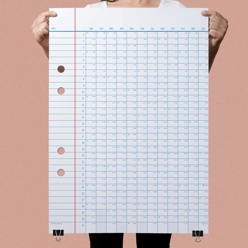 2027 Wandkalender / 2027 Year Calendar  | Design by Erik Olovsson | Artikelnummer: erik_kalender