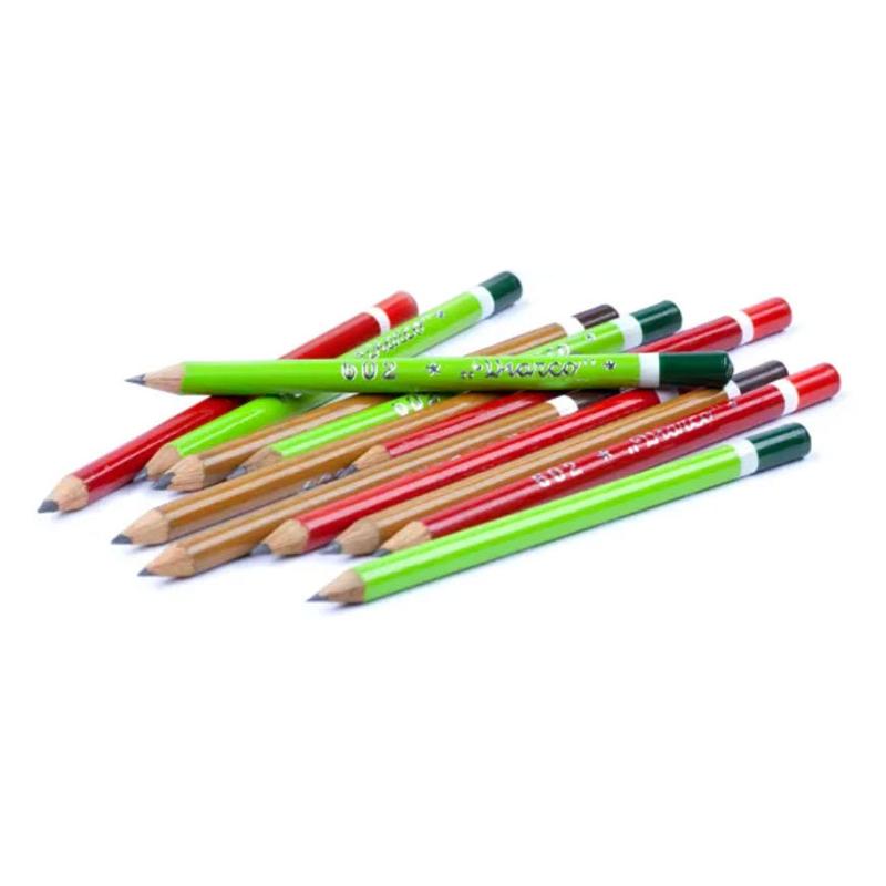 3 x Mini Viarco Bleistifte n°602 Vintage / Mini Viarco Pencil Set n°602  | Braun, Grün, Rot / brown, green, red | Artikelnummer: viarco_mini_set