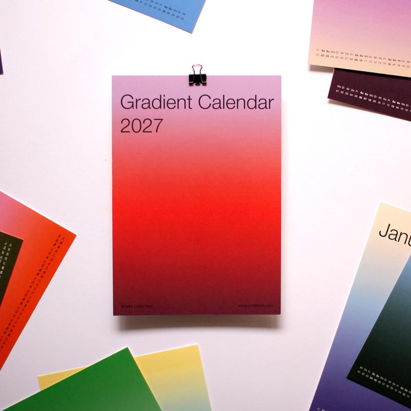 2027 Farbverlauf Kalender / 2027 Gradient Calendar | by Luzia Hein | Artikelnummer: luzia_hein_kalender
