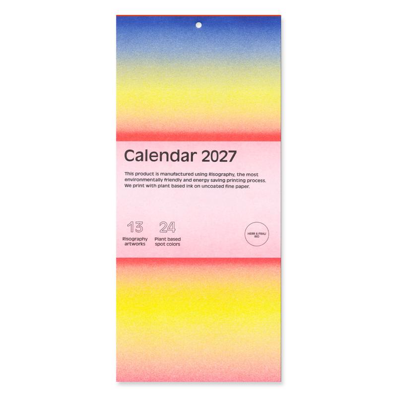 2027 Risographie Wandkalender / 2027 Risograph Calendar | 13 Artprints in 24 Sonderfarben / 13 art prints in 24 selected colours | Artikelnummer: rio_kalender2027