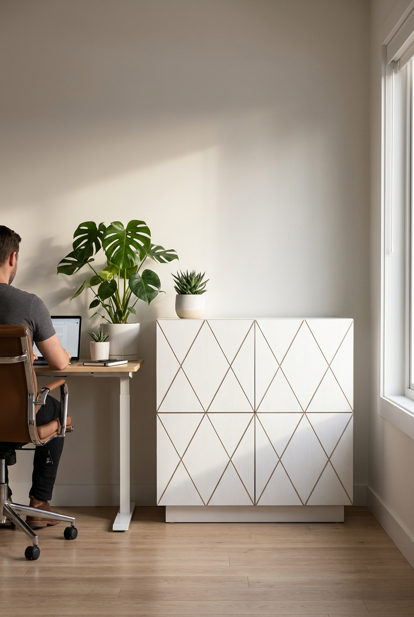 Moderne Kommode Holz im skandinavischen Stil - Kommode Romb für Schlafzimmer, Büro und Wohnzimmer