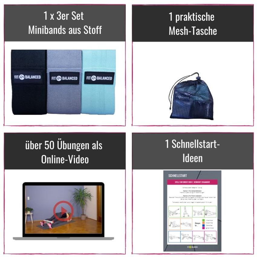 Premium-Minibands + Workout-Bundle