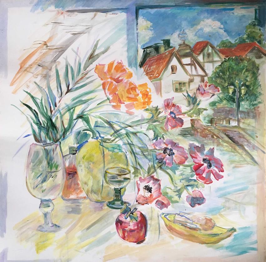 Blick auf die Altstadt mit Stilleben