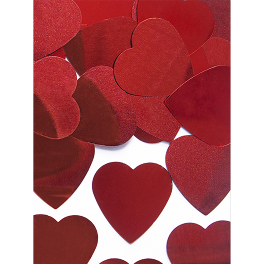 10g Metallickonfetti - Rote Herzen - 25mm