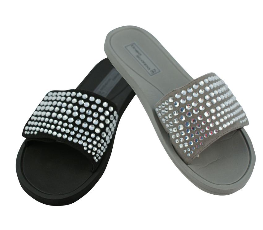 Badeschuhe Rügen für Pool Wellness Spa mit Strass und Klettverschluss