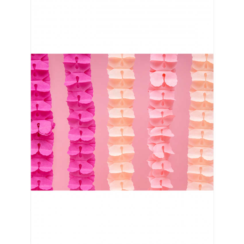 1 Papiergirlande - 3m - Rosa