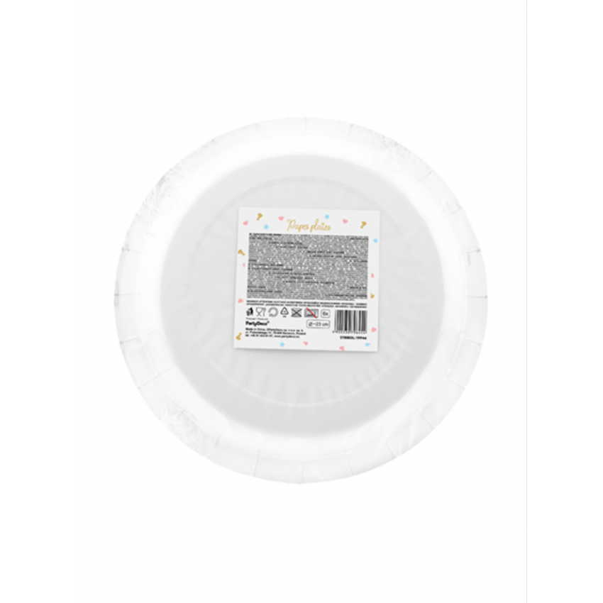 6 Pappteller Trend - Ø 23cm - Boy or Girl