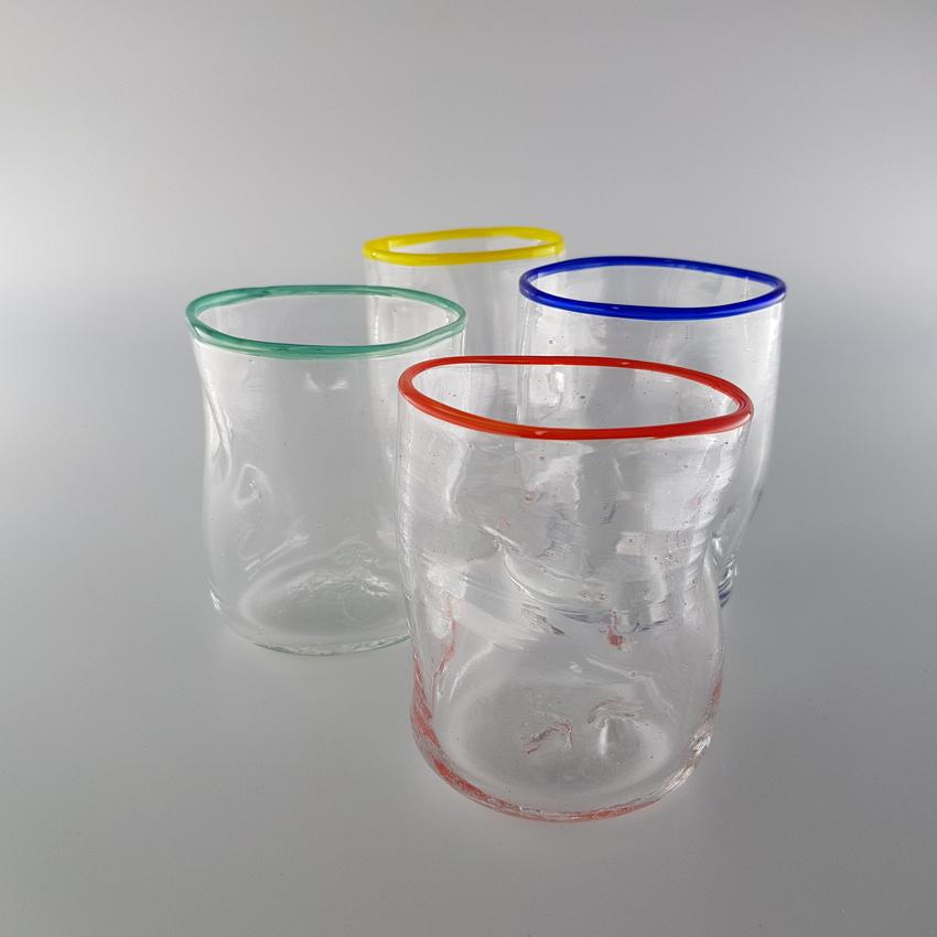 Mundgeblasene Trinkglaeser der Flow Kollektion, 4er Set, Unikate, Ansicht 6