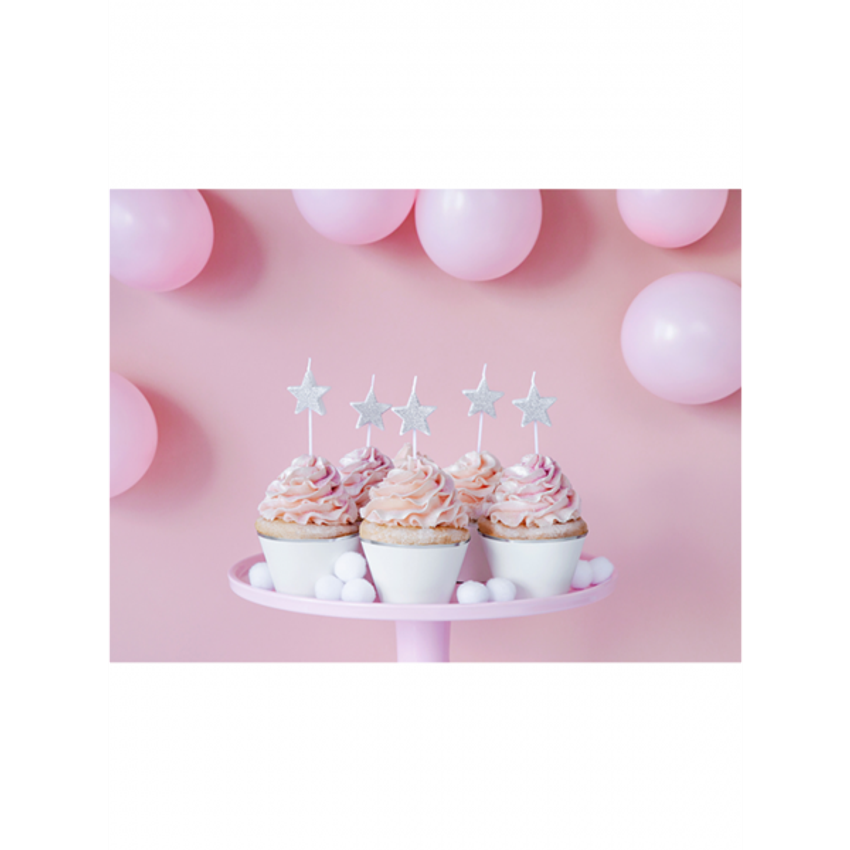 5 Kuchenkerzen - Stars