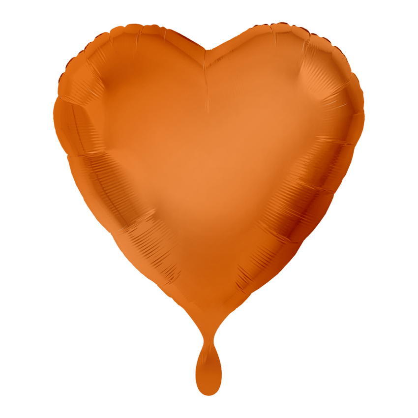1 Ballon - Herz – Orange