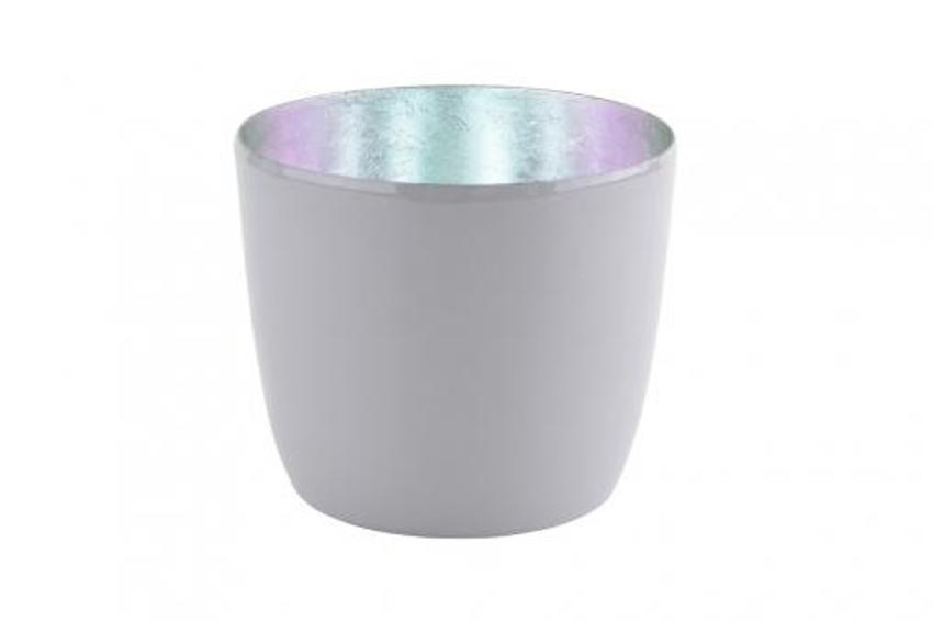 Windlicht Shiny Grau Silber, M, Madras