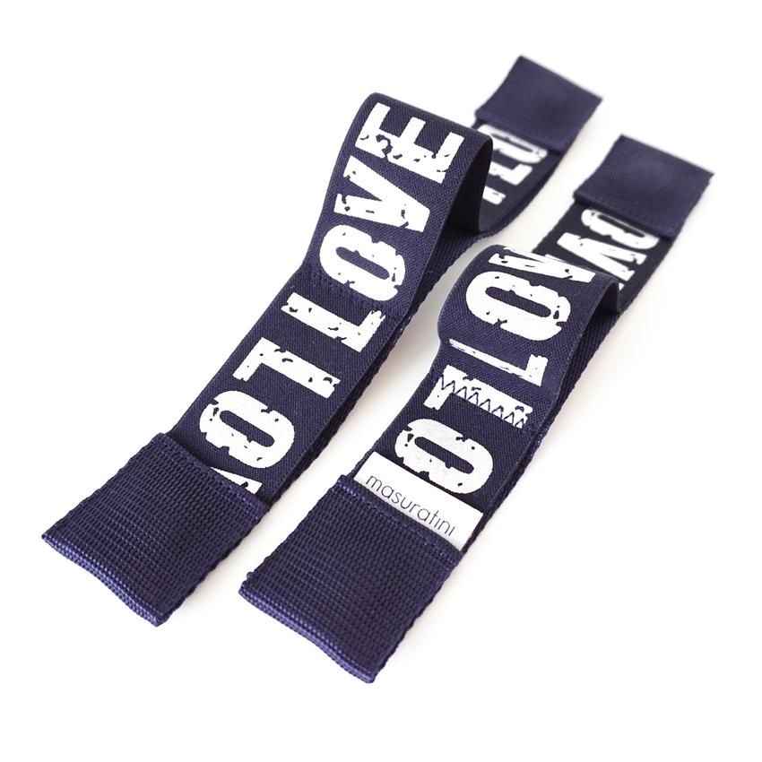 Set: Blue violin flight case, LOVE tape, bow case / Dunkelblaues Violin Travel Case, blaue LOVE-Bänder, Bogenetui