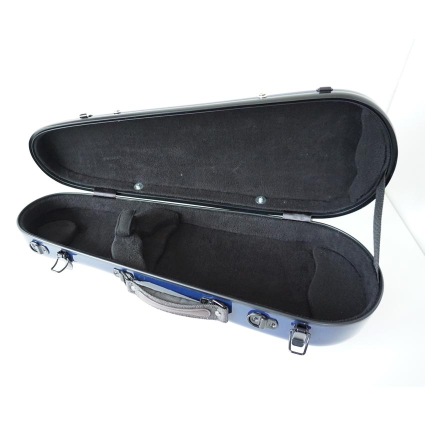 Set: Blue violin flight case, LOVE tape, bow case / Dunkelblaues Violin Travel Case, blaue LOVE-Bänder, Bogenetui