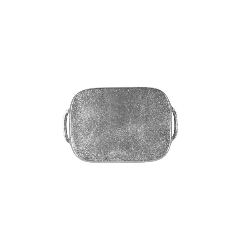 Tablett Silber Look, Form: oval, Größe: 31x20 cm, jetzt online kaufen.