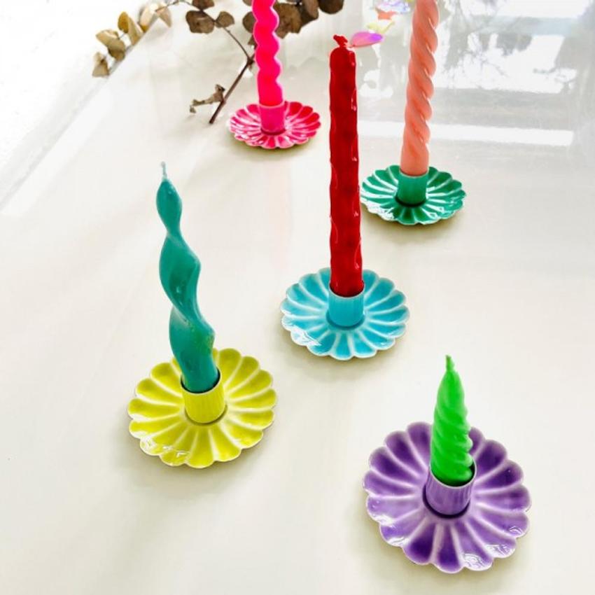 Kerzenhalter Flower Gelb – noi