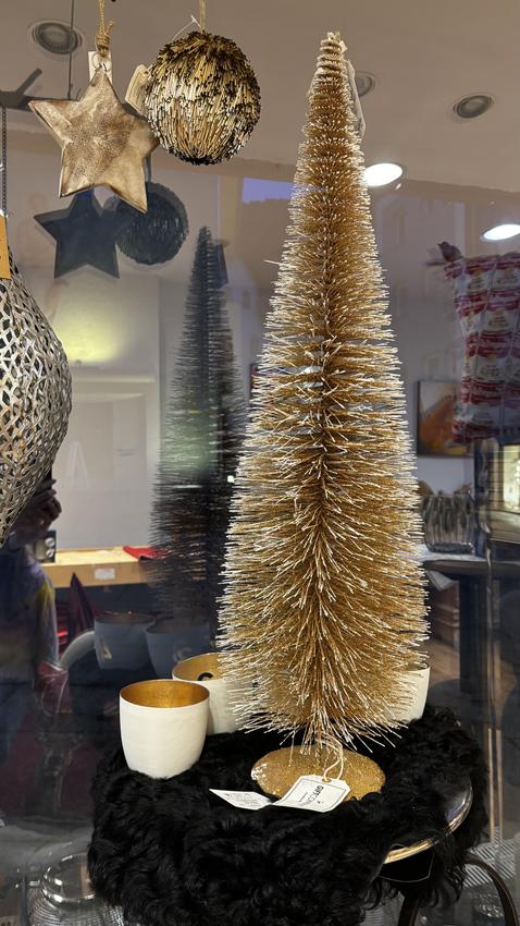 Dekobaum "Seoul" mit Glitter | Gold Weiss Höhe 100cm