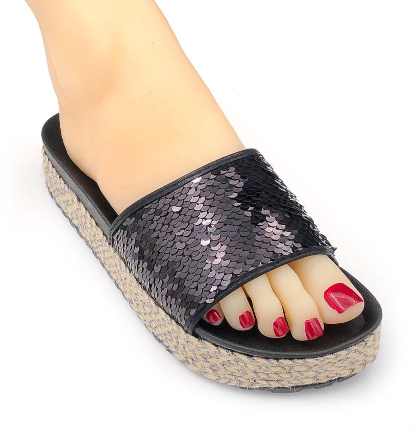 Sommersandale Lucca mit Plateausohle (38 EU, schwarz)