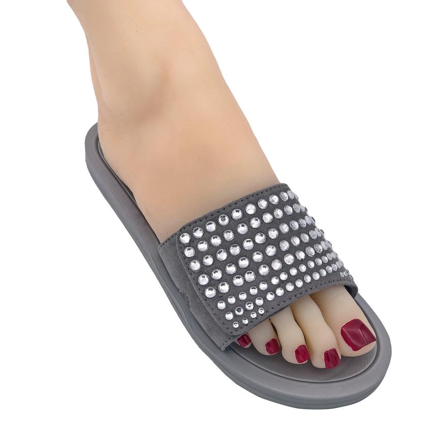 Badeschuhe Rügen für Pool Wellness Spa mit Strass und Klettverschluss