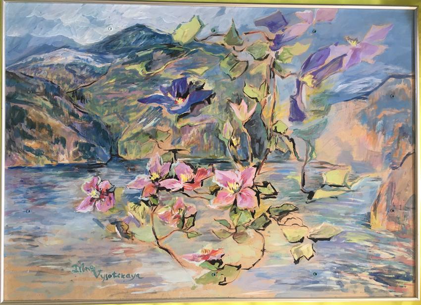 Clematis am See