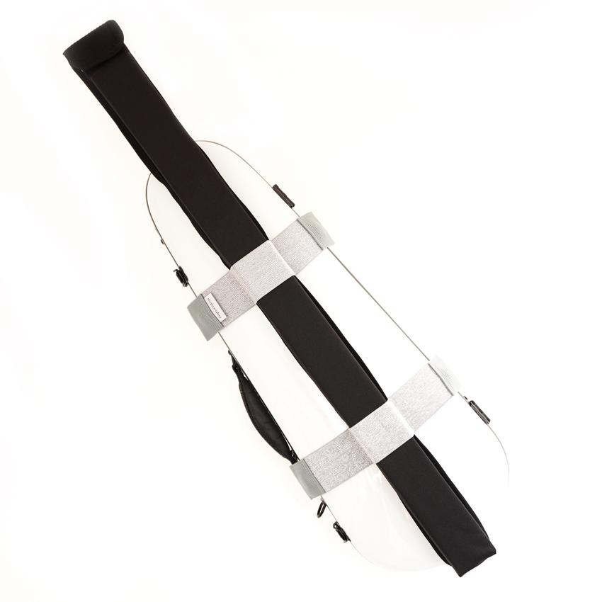 Silver bow case tape with glitter / Glitzernde Bogenhalter in silber für das masuratini Violin Flight Case