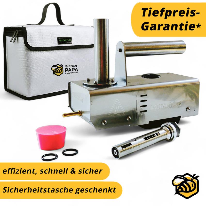 InstantVap 18V Original Oxalsäureverdampfer mit Sicherheitstasche, Reinigungskappe, Ersatz-O-Ringen und Oxalsäurespender