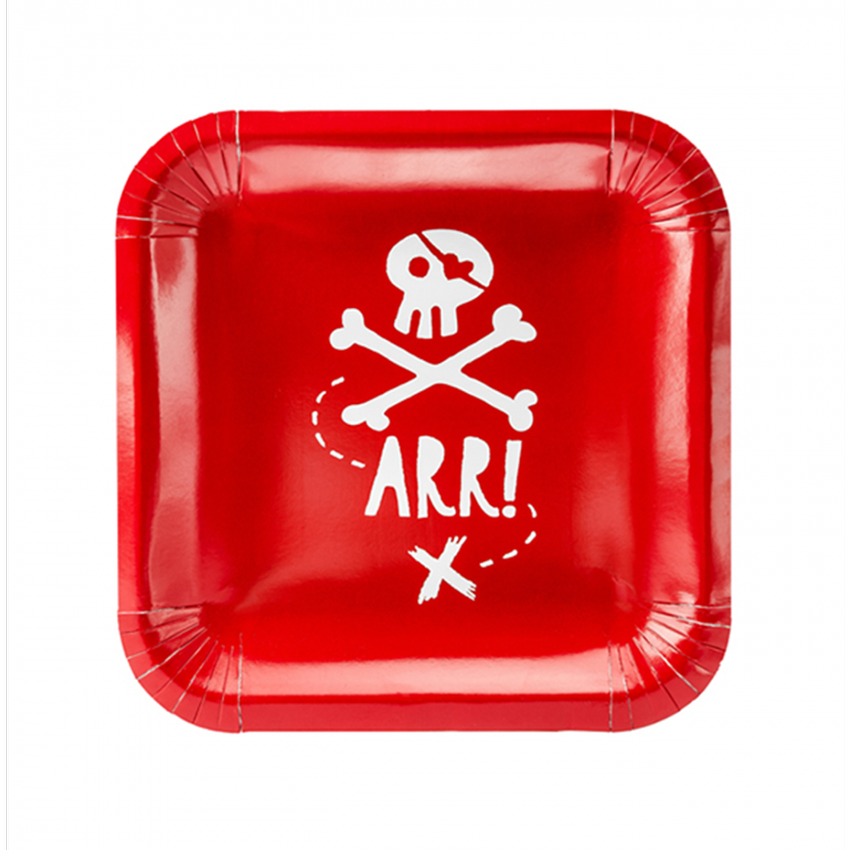  6 Pappteller Trend - Ø 20cm - Pirates Party 