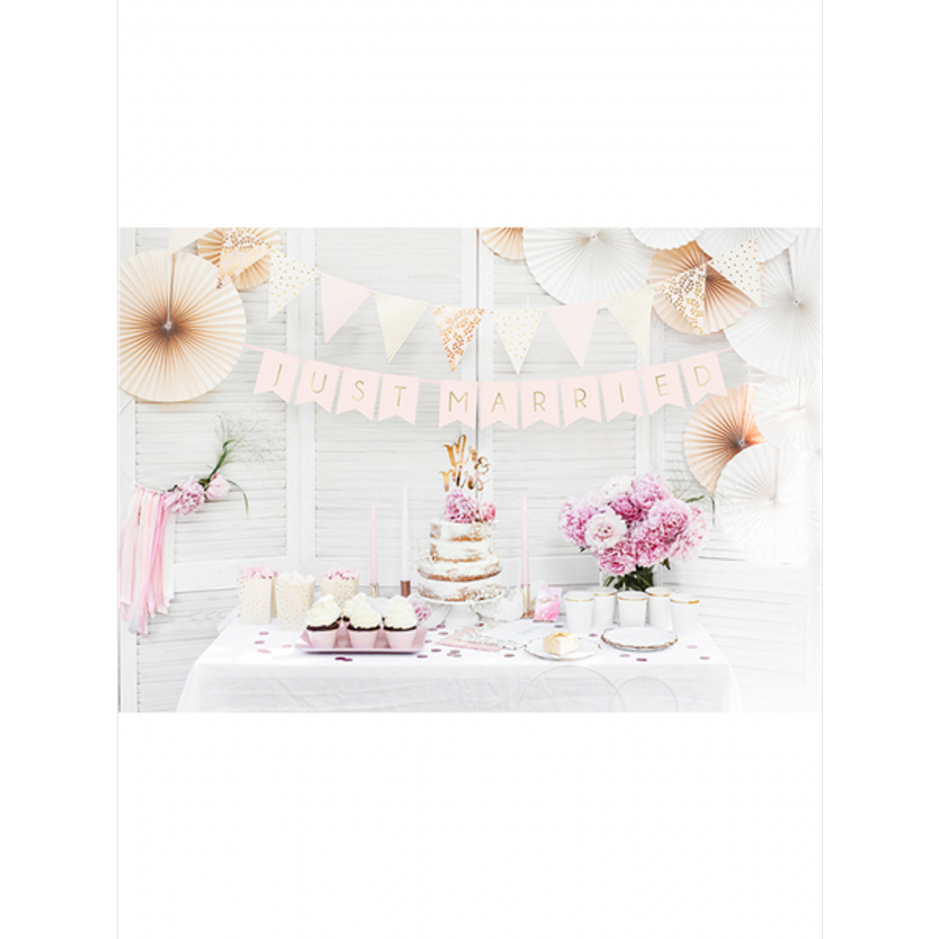 1 Bannergirlande - Just Married - Rosa