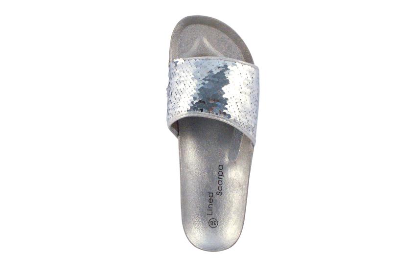 Sommersandale Lucca mit Plateausohle (41 EU, silber)