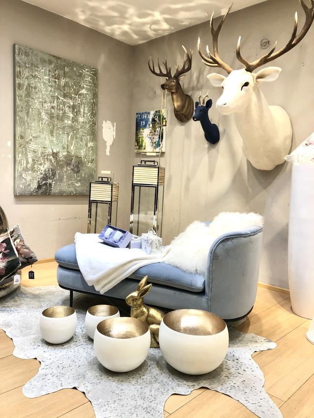 Windlicht Weiß/Gold, Madras 2er Set 