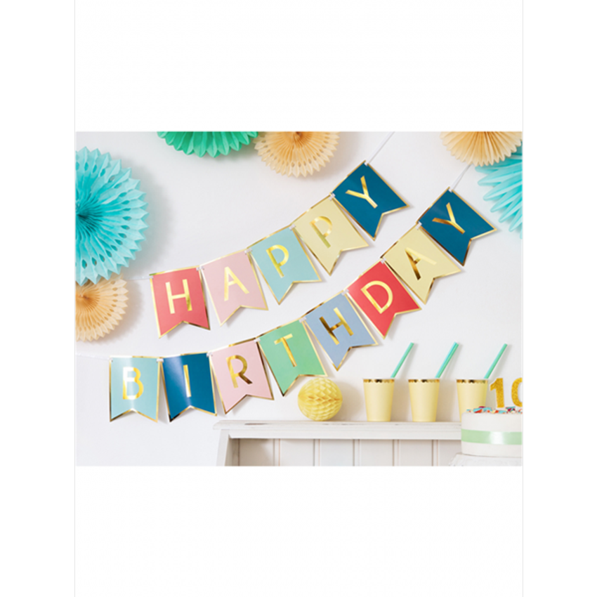 1 Bannergirlande - Happy Birthday